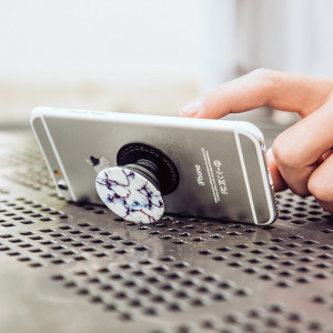 PopSockets Original, Suport cu diverse functii - Chrome Mermaid White - Img 7