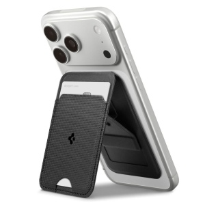 Portofel Carduri cu Suport Magnetic pentru Telefon, Universal - Spigen Slim Fold Tripod S314-1 (AFA10405) - Black