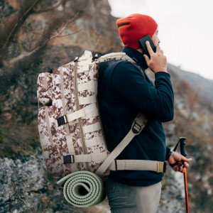 Rucsac Tactic 35L, Impermeabil, Compartimente Multiple, Curele Reglabile, Ideal Outdoor, Forcell Ranger Shark, Desert Camo - Img 5