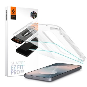 [Set 2x] Folie pentru Samsung Galaxy S25 FE, Sticla securizata, Glas.tR EZ-FIT Pro HD Spigen, Transparenta