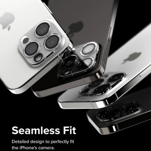 [Set 2x] Folii camera iPhone 15 Pro Max, Ringke Camera Protector Glass - Clear - Img 2