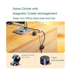 Set 3 x Suport de Cabluri, Magnetic, Ugreen LP886, Negru - Img 3