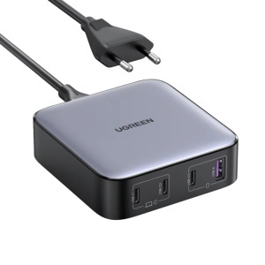 Statie incarcare 100W, USB, 3x Type-C, Fast Charge, Cablu Inclus, Ugreen CD328 - Gri