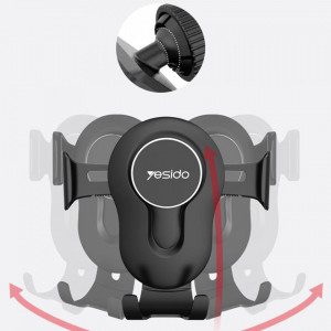 Suport Auto cu Prindere Automata si Brat Extensibil, pentru Bord / Parbriz, Yesido C44 - Negru - Img 4