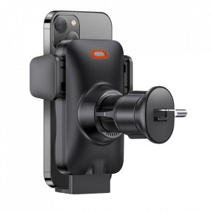Suport auto incarcare wireless, grila ventilatie, 15W, Baseus Wisdom (CGZX000001) - Negru - Img 5