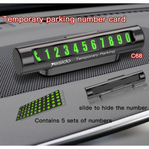 Suport numar telefon auto pentru Bord, Yesido C68 - Negru - Img 6