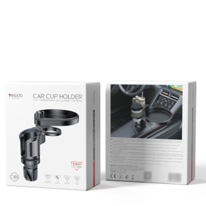 Suport pahar auto 3 in 1, Baza rotativa ajustabila, ABS si Silicon, Yesido, Negru - Img 8