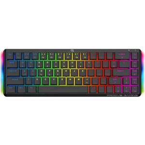 Tastatura Wireless Gaming 68 Taste RGB, Dual Mode 2.4GHz + Bluetooth, Baterie 1500mAh, Cablu 1.5m, Proove AFK, Negru