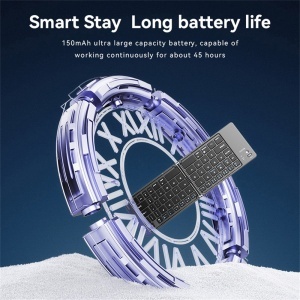 Tastatura wireless pliabila, Bluetooth 5.0, 150mAh, Ultra-thin, Yesido, Gri - Img 3