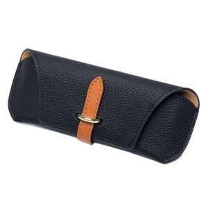 Toc Ochelari pindere curea, Piele Poliuretanica, set cu sticker, Model ETL3, Negru