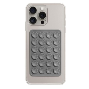 Ventuza telefon Pentru Tik-Tok/Selfie/Vizionare Video, din Silicon, 8x5,5cm, SKDR StickIt SO-PAD - Gri