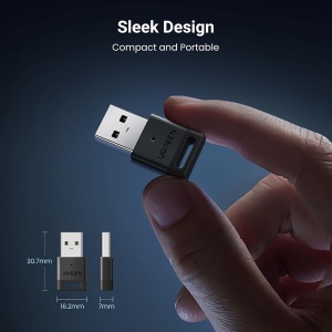 Adaptor, Bluetooth, USB, Plug&Play, Design Compact, Ugreen CM591, Negru - Img 5