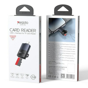Adaptor Lightning la MicroSD, Card Reader TF, 480Mbps, Aliaj Aluminiu, Yesido, Gri - Img 7