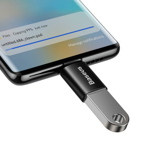 Adaptor OTG Type-C la USB 3.1, Baseus Ingenuity - Negru - Img 6