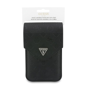 Borseta Ajustabila pentru Telefon - Guess Grained Peony Triangle, Black - Img 4