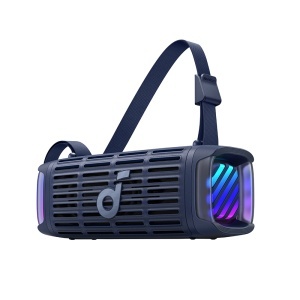 Boxa Bluetooth Wireless 50W, IP68, Lumini RGB, Bass Dublu, Autonomie 16h, Anker Soundcore Boom 3i, Albastru