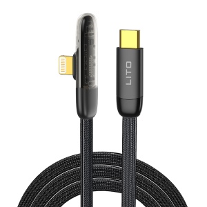 Cablu de Date cu Mufe Type-C, Lightning, 30W, 1m - Lito (LD11CL) - Black