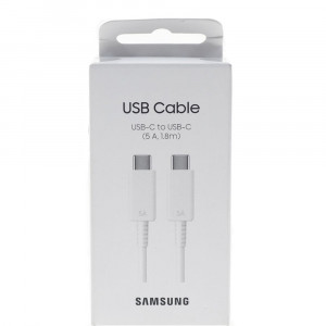 Cablu de Date Type-C la Type-C Fast Charging 5A, 100W, 1.8m, Samsung (EP-DX510JWEGEU) - Alb - Img 5
