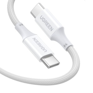 Cablu de Date USB-C la USB-C, 5A, 100W, 1m, Ugreen US557, Alb - Img 2