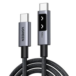 Cablu de Date USB-C la USB-C, 5A, 100W, 2m, Ugreen L509 - Space Gray