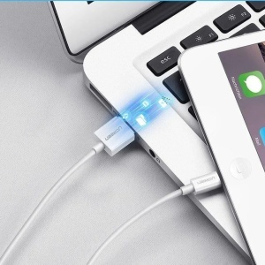 Cablu de Date USB la Lightning, 5V/2.4A, 480Mbps, 2m, Ugreen US155, Alb - Img 4