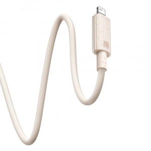 Cablu USB to Lightning, 480Mbps, 2.4A, 2m - Baseus Habitat Series (P10360200421-01) - Wheat Pink - Img 2