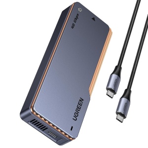 Carcasa SSD, M.2 NVMe, 40Gbps, 8TB, Cablu Type-C, Ugreen D703 - Gri