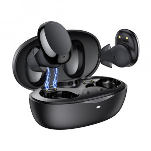 Casti Bluetooth Wireless TWS, IPX8, Bluetooth 5.0 - Baseus Encok W11 (NGTW060001) - Black - Img 1