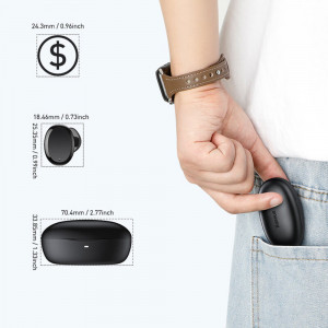 Casti Bluetooth Wireless TWS, IPX8, Bluetooth 5.0 - Baseus Encok W11 (NGTW060001) - Black - Img 6