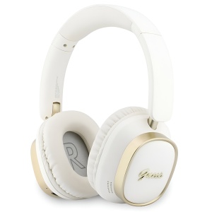 Casti Over-ear, BT, ENC - Guess Rectangle Metal Script (GUBHV28HGCSME) - White