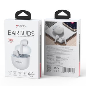 Casti wireless, Bluetooth 5.3, Half-in-ear, Gaming, 250mAh, Yesido, Alb - Img 7