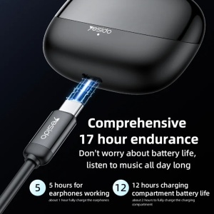 Casti Wireless, In-Ear, Bluetooth 5.3, Stereo, Yesido, Negru - Img 5