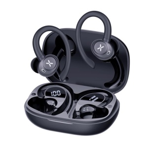 Casti Wireless Premium Bluetooth 5.4 SKYDDAR INNOVATION, AirTune 100 (CW4), Rezistenta IPX4, Autonomie 400mAh, set cu sticker, Negru