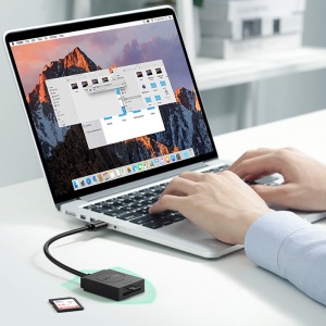 Cititor de Carduri SD, Micro SD la USB 3.0, Plug & Play, 5Gbps, 15cm, Ugreen CR127, Negru - Img 3