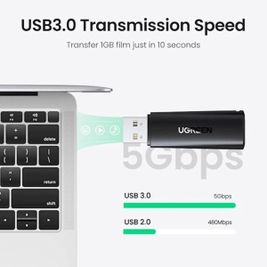 Cititor de Carduri, USB la SD/TF Card, 5Gbps, 512GB, Plug&Play, Ugreen CM264, Negru - Img 2