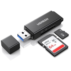 Cititor de Carduri USB la SD/TF Card, 5Gbps, Ugreen CM104, Negru