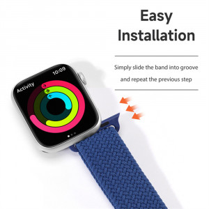 Curea Apple Watch (42 mm / 44 mm / 45 mm / 49 mm), Dux Ducis Mixture II Version - Negru - Img 6