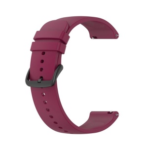 Curea Slicon pentru Samsung Galaxy Watch 4/5/Active 2, Huawei Watch GT 3 /GT 3 Pro, 22mm, Catarama Neagra, SKDR BandPro W001 - Visiniu