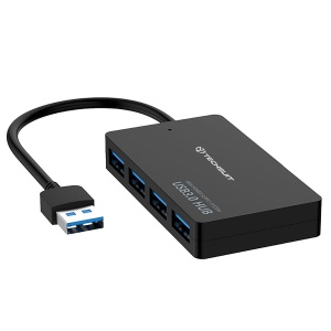 Docking Station USB 4in1 – 4x USB 3.0, SKYDDAR INNOVATION, Transfer Ultra Rapid, Plug & Play, QuantumNode H15, set cu sticker, Negru