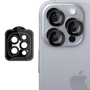 Folie camera pentru iPhone 16 Pro / 16 Pro Max din sticla, Full Cover, Ultra Rezistenta, Premium, Lens Protection Pro 3mk, Negru