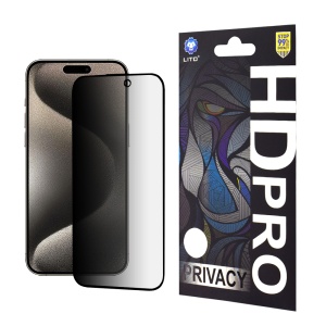 Folie de Sticla iPhone 15 Pro Max, Sticla Securizata, Lito, HD Pro, Privacy