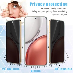 Folie pentru Honor 600 Lite, Anti-spy Ultra HD, Protectie 9H, Montare Simplă, 111D, set cu sticker, Privacy - Img 3