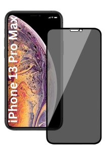 Folie pentru iPhone 13 Pro Max / 14 Plus, Anti-spy Ultra HD, Protectie 9H, Montare Simplă, 111D, Privacy, set cu sticker