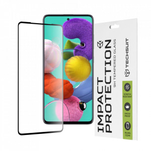 Folie Samsung Galaxy A51, ce acopera tot ecranul 111D, Techsuit - Negru