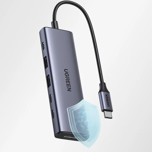 Hub USB-C 6in1, Ugreen CM511, Gri - Img 3