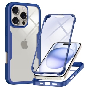 Husa 360° iPhone 16 Pro Max, SKYDDAR INNOVATION, [Pachet 360°] ColorVerse MagSafe, Albastru, set cu sticker