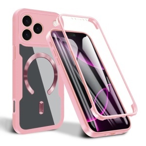 Husa 360° iPhone 17 Pro Max, SKYDDAR INNOVATION, [Pachet 360°] ColorVerse MagSafe, set cu sticker, Roz