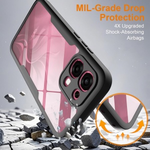 Husa 360° Oppo A6 Pro 5G, Fata spate, [Pachet 360°] ColorVerse, set cu sticker, Negru - Img 3