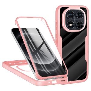 Husa 360° Xiaomi Redmi Note 14 Pro+ 5G / Redmi Note 14 Pro 5G / Poco X7, SKYDDAR INNOVATION, [Pachet 360°] ColorVerse, set cu sticker, Roz