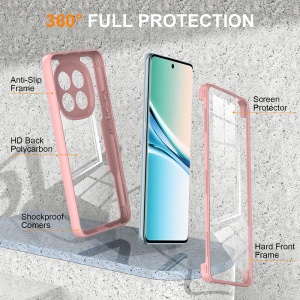 Husa 360° Xiaomi Redmi Note 15 4G, SKYDDAR INNOVATION, [Pachet 360°] ColorVerse, set cu sticker, Roz - Img 2